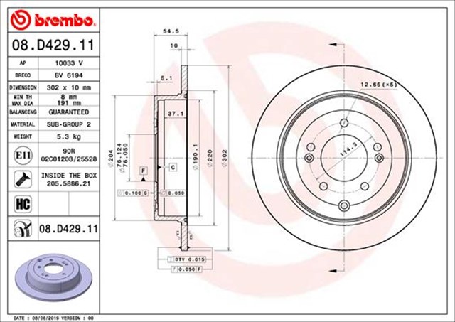 FREN DISKI ARKA UV COATED HYUNDAI