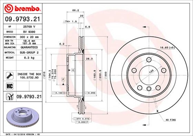 FREN DISKI ARKA HAVALI KAPLAMALI BMW F20 - F30 - F32 - F36