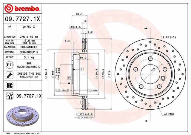 FREN DISKI BMW BRILLIANCE 3 SERIES E46 07/03 - 06/05 - BMW 3 E36 09/90 - 11/98 - BMW 3 E46 12/97 - 05/