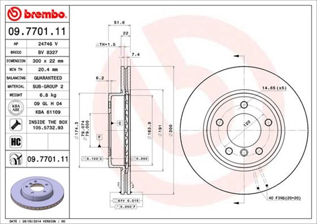 FREN DISKI ON KAPLAMALI BMW E46 318/320/323/328 2001 - 2005