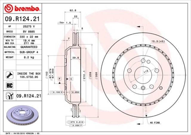 FREN DISKI ARKA 4 - MATIC MERCEDES X164 W251 W164