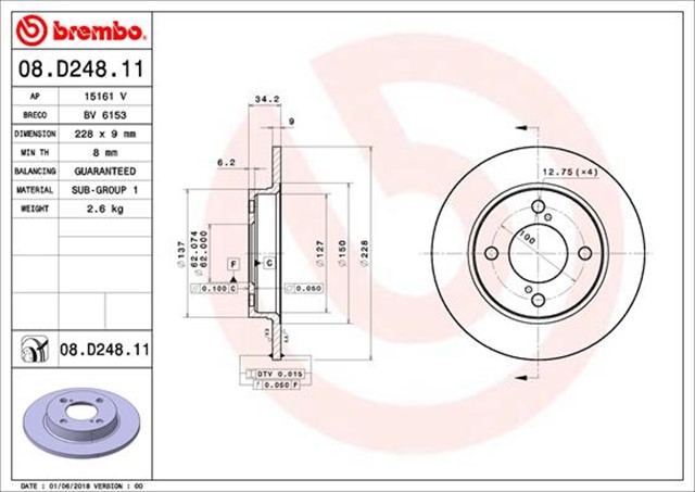 FREN DISKI ARKA UV COATED SUZUKI