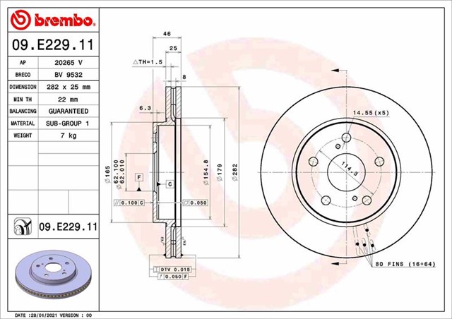 FREN DISKI ON UV COATED TOYOTA