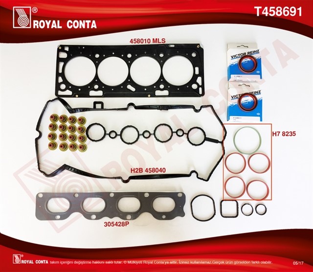 X UST TAKIM CONTA REINZ KECELI SUBAP LASTIKLI VECTRA C - ASTRA H - INSIGNIA 1.8 140HP A18XER - Z18XER