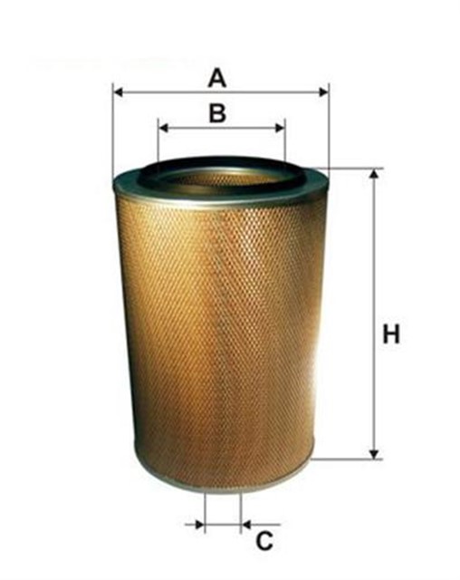 HAVA FILTRESI MERCEDES TRAVEGO 1844 HP 686 CH 1321 C 331840 - AM 424/1 - AF 25022