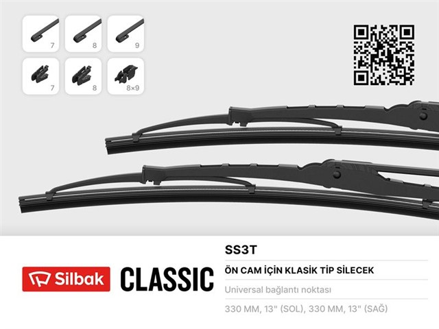SILECEK SUPURGESI 330MM LAND ROVER 110 OTOKAR MONTAJ - LAND ROVER EM - YM - P504 - SKODA 1100 EM - INTER 1100 - 1200 - 1800