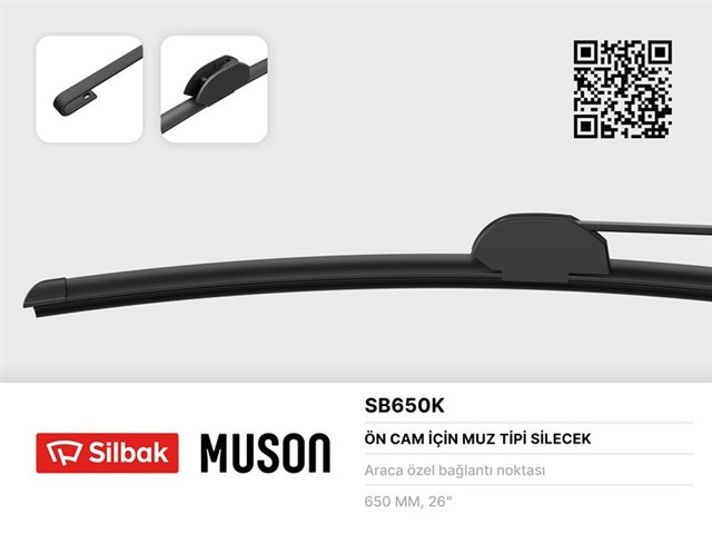 SILECEK SUPURGESI 650MM MUZ TIPI EUROCARGO EUROTRAKKER EUROTECH ATEGO AXOR VOLVO FH10/12/16