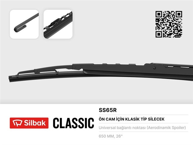 SILECEK SUPURGESI 650MM RUZGARLIKLI UNIVERSAL P206 - P307 - MERCEDES A - VANEO - HONDA ACCORD