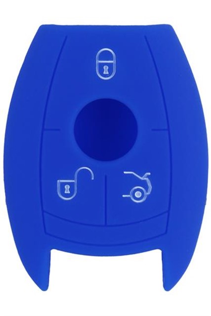 KONTAK ANAHTAR KUMANDA KORUYUCU KILIF SILIKON 3 TUS MAVI MERCEDES SMART KEYLESS