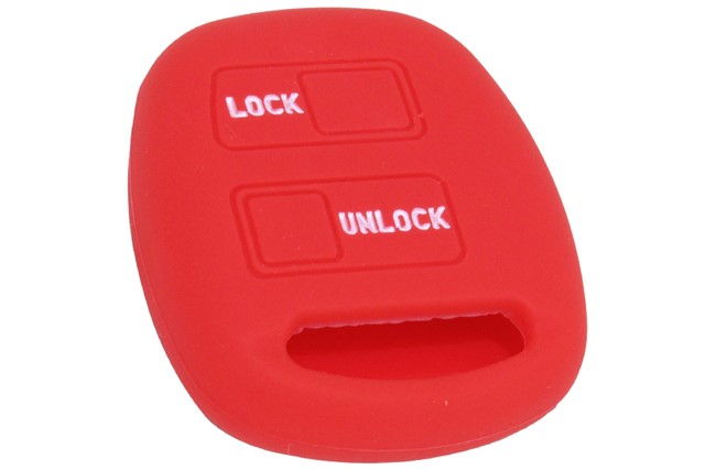 KONTAK ANAHTAR KUMANDA KORUYUCU KILIF SILIKON 2 TUS KIRMIZI TOYOTA ESKI TIP