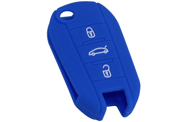 KONTAK ANAHTAR KUMANDA KORUYUCU KILIF SILIKON MAVI PEUGEOT 208 - 2008 - 301 - 307 - 308 - 3008 - 408 - 5008 C - ELYSEE - C3 - C4 - C5 AIRCROSS