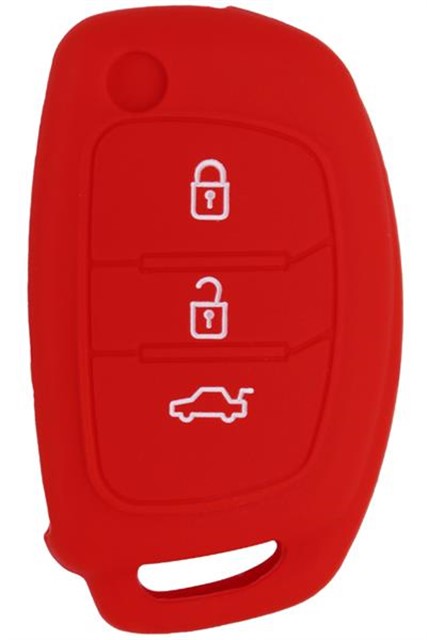 KONTAK ANAHTAR KUMANDA KORUYUCU KILIF SILIKON KIRMIZI HYUNDAI ACCENT BLUE 2013 - 2018