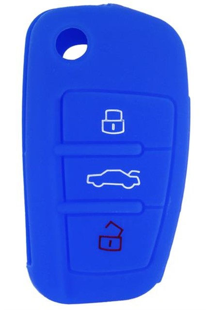 KONTAK ANAHTAR KUMANDA KORUYUCU KILIF SILIKON MAVI AUDI A3 12 - 20