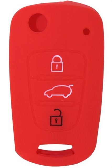 KONTAK ANAHTAR KUMANDA KORUYUCU KILIF SILIKON KIRMIZI HYUNDAI ACCENT ERA - I20 - I30 - ELENTRA - TUCSON KIA RIO - CEED - PICANTO - SPORTAGE