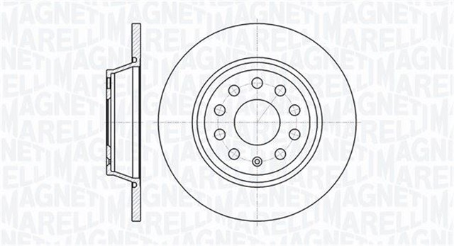 FREN DISKI ARKA [ADET] GOLF5 - GOLF6 - JETTA - PASSAT - A3 - LEON 04 - 13