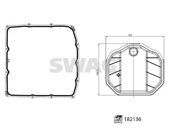 SANZIMAN YAGI FILTRE SETI OTOMATIK SANZIMAN ICIN - YAG HAZNESI CONTASI ILE PORSCHE FEBI 182136