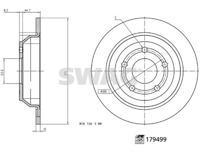 FREN DISKI DISKLI FREN FORD FEBI 179499