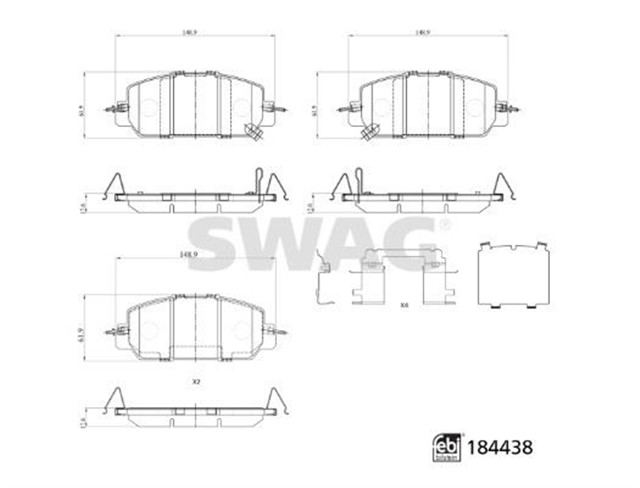 FREN BALATASI TAKIMI MONTAJ MALZEMESI OLAN HONDA FEBI 184438