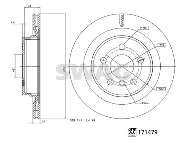 FREN DISKI ARKA BMW F39 F40 F48 F44 F45 F46 MINI F54 F60