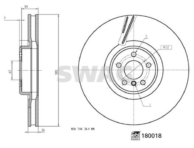FREN DISKI DISKLI FREN ALPINA BMW FEBI 180018