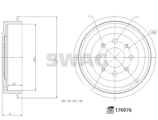 FREN KAMPANASI FIAT FEBI 176976