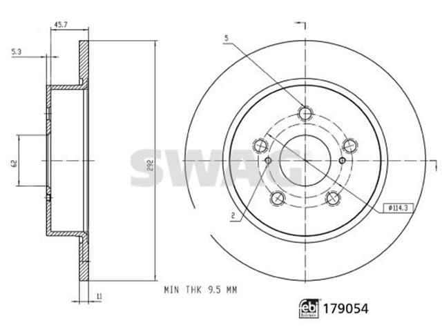 FREN DISKI DISKLI FREN TOYOTA FEBI 179054