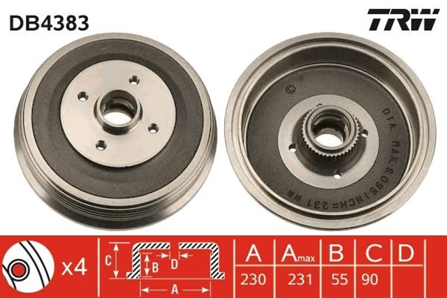 FREN KAMPANASI ARKA CADDY II 95 - 04