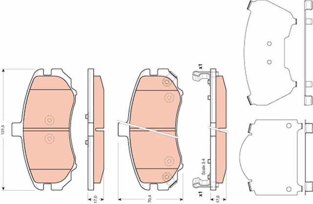 ON BALATA ELANTRA 1.6 - 1.8 - 2.0 - 2.0 CRDI 03 7.06