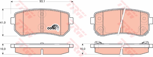 ARKA BALATA ACCENT ERA 1.4 GL - 1.5 CRDI - 1.6 GLS 05 10 KIA RIO 02 KIA CEED 07 10 SPORTAGE 06