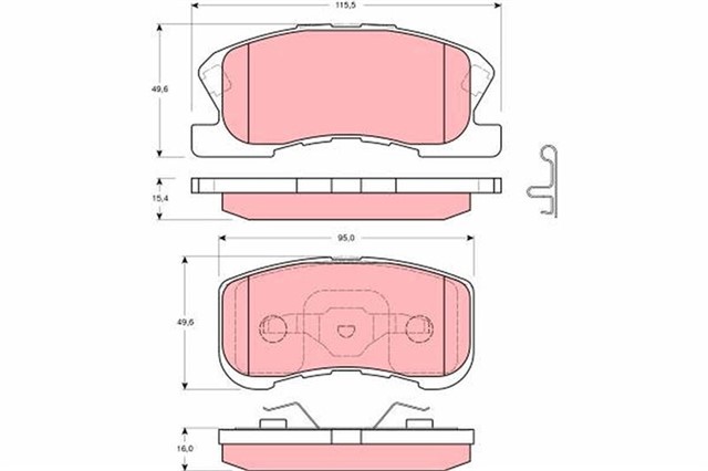 ON BALATA DAIHATSU SIRION 1.0 1.3 98 - 05 GDB3266