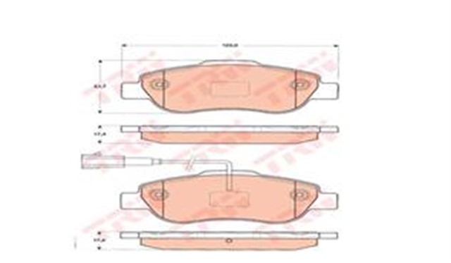 ON BALATA DOBLO 1.3 - 1.6 - 1.9 JTD 02 FIORINO 1.3 - 1.4 MTJ 08 FIAT 500 1.4 07