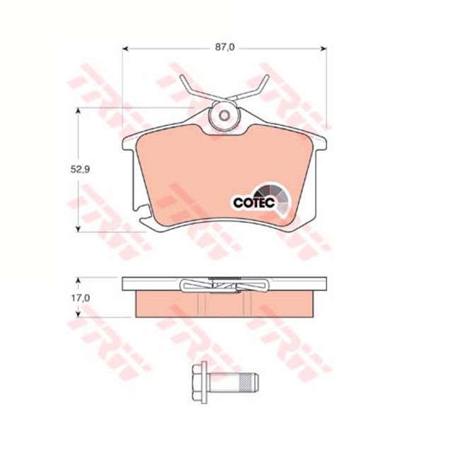 FREN BALATASI ARKA GOLF3 - 4 - 5 - JETTA - PASSAT - A3 - TOLEDO - OCTAVIA - PARTNER - TEPEE - BERLINGO - 308 - 3008 - C2 - C3 - C4 - 307 - MEGANE 98 - 