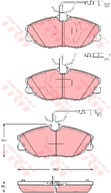 ON BALATA FISLI P406 2.0 - 2.1 TD 94 - 04 306 GTI 93 - 01 XANTIA XM