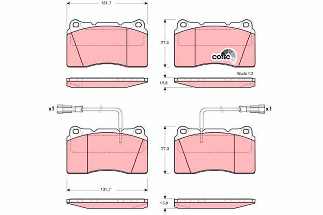 ON BALATA FISLI ALFA 159 05 - 11 166 2.0 TURBO 2.5 3.0 98 - 07 BRERA 06 SPIDER 06