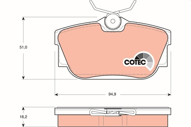 FREN BALATASI ARKA FISSIZ T4 AJA - AAB - ACV 2.4 D - 2.5 TDI 91 - 03