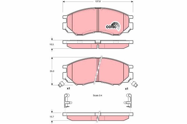 ON BALATA MITSUBISHI L200 96 L300 94 - 99