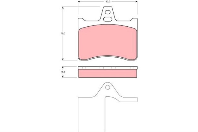 ARKA BALATA DISK CITROEN XANTIA 1.8I - 1.8I 16V - 2.0I 16V 95 - 98 75X83X15.5