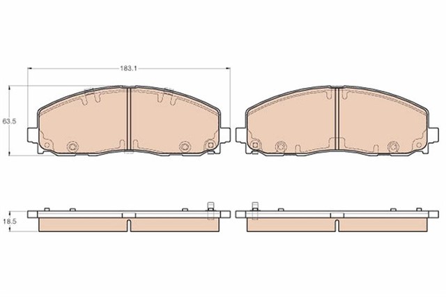 ON BALATA FIAT FREEMONT 2.0JTD - 3.6 11 CHRYSLER GRAND VOYAGER 3.6 11