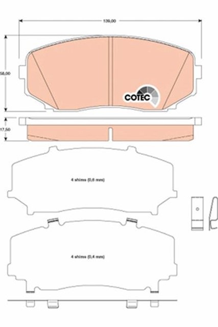 ON BALATA MAZDA CX7 - CX 907 GDB3471