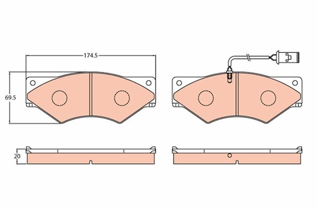 DISK BALATA ON IVECO DAILY II PLATFORM/CHASSIS - DAILY II VAN 96 - 99