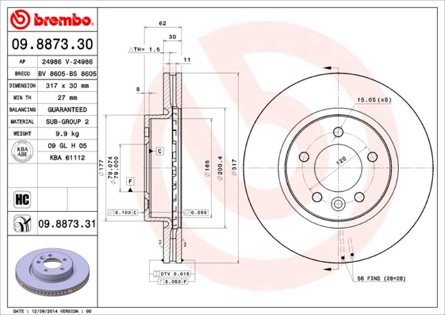 FREN DISK ON LANDROVER DISCOVERY III RANGE ROVER 2.7TDI 99 - KAPLAMALI