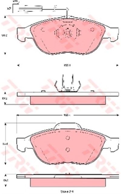 ON BALATA FISLI ALFA ROMEO 156 1.6 - 1.8 97 - 00 2.0 16V T.S 00 - 02 2.5V6 97 - 03 2.4JTD 97 - 03