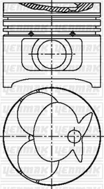 MOTOR PISTON SEGMAN STD 180D - 207D - 208D SPRINTER 307D - 308D - 407D - 408D - 507D - 508D - 210D - 310D - 312D - 410D - 41