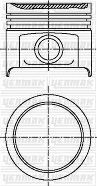 MOTOR PISTON SEGMAN STD C3 I - II - NEMO 1.4 106 I 1.4 205 I - II 1.4 206 - 207 - 306 1.4 / PARTNER 1.4 / BI