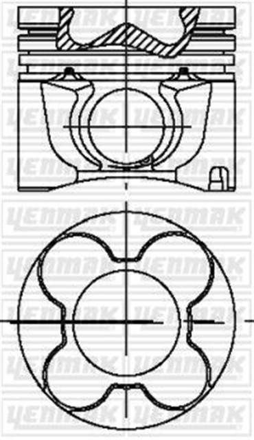 MOTOR PISTON SEGMAN STD VECTRA CD - CDX - GL - GLS OMEGA GLS
