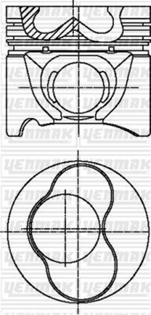 MOTOR PISTON SEGMAN STD AUDI 80 1.9