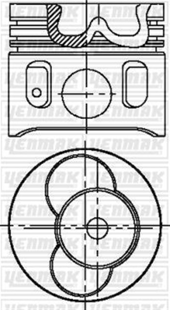 MOTOR PISTON SEGMAN STD 5 SIL.MOT.1 - 2 PISTON LT28/35/46 - TRANSPORTER T4 2.5TDI 96 - 06 81MM
