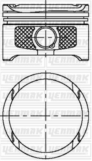 MOTOR PISTON SEGMAN STD GOLF IV - BORA - TOLEDO II - LEON 1.6 16V 00 - 06 105PS BCB - AZD - AUS - ATN 76.51MM