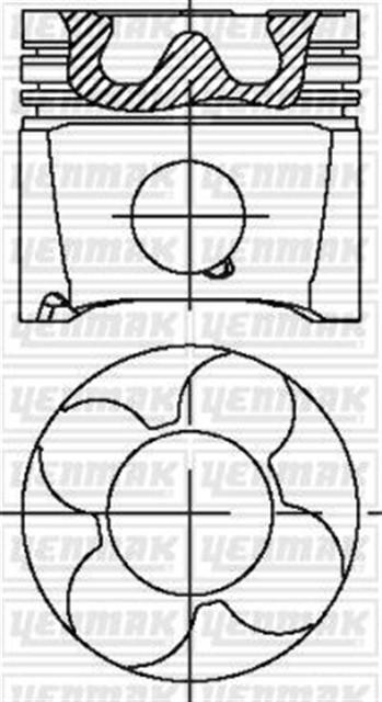 MOTOR PISTON SEGMAN STD A4 2.5 TDI - A6 2.5 TDI - ALLROAD 2.5 TDI