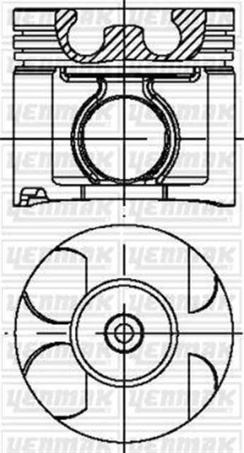 PISTON SEGMAN STD HILUX VIGO 2.5 TD 16 V 06 - 10 92.50 MM 2KD - FTV YANMA HUCRESI 39.5 MM